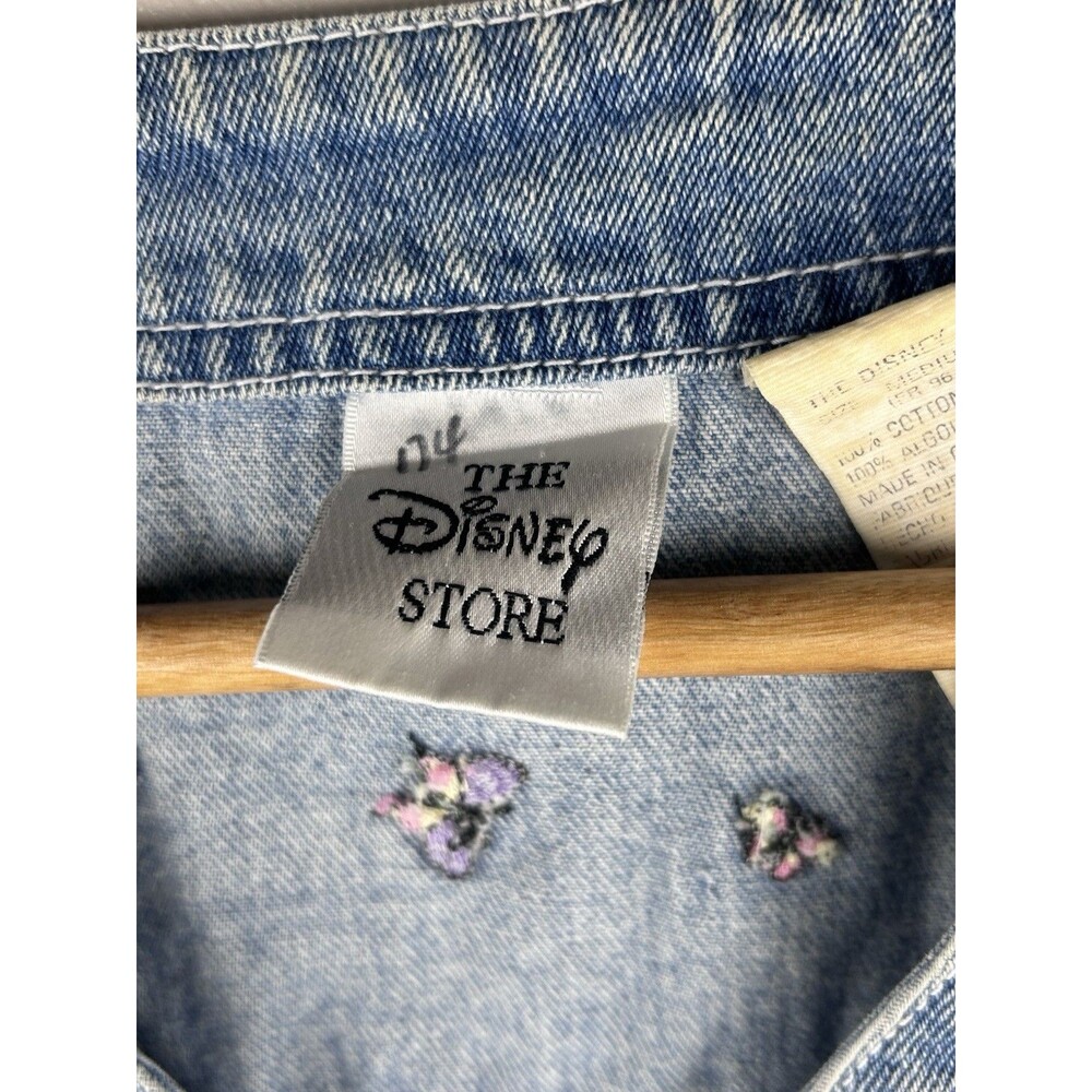 Vtg Winnie The Pooh And Friends Denim Vest Embroidered Front And Back Size M Y2k - Picture 6 of 9